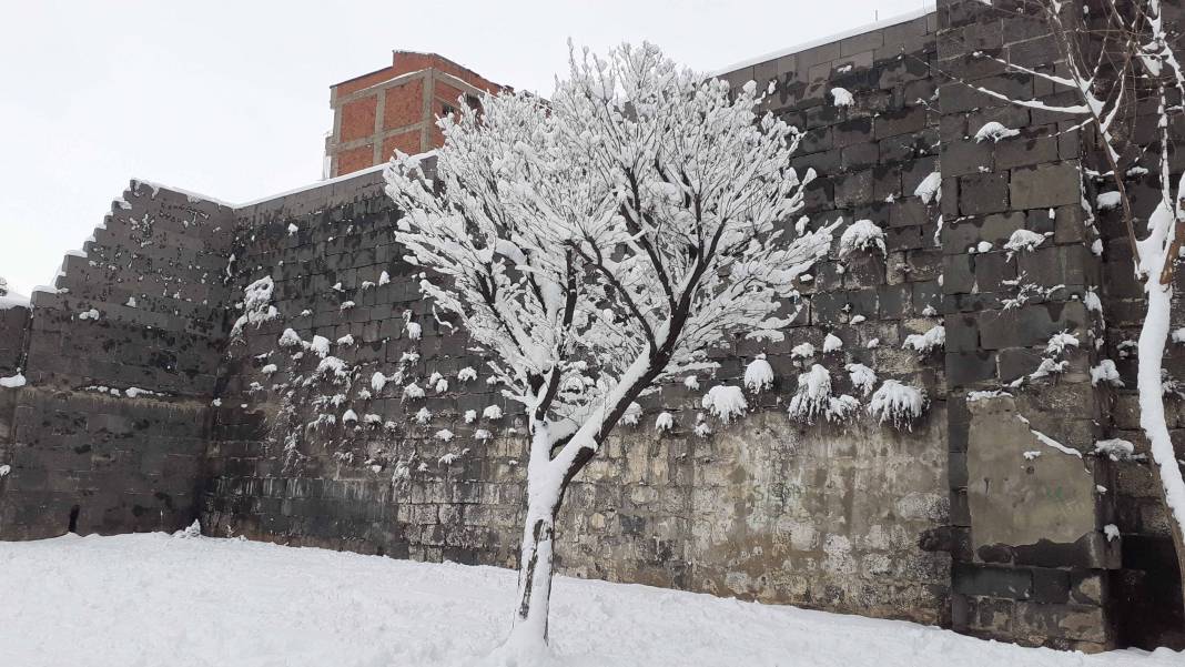 Diyarbakır’da kartpostallık kar manzaraları 5