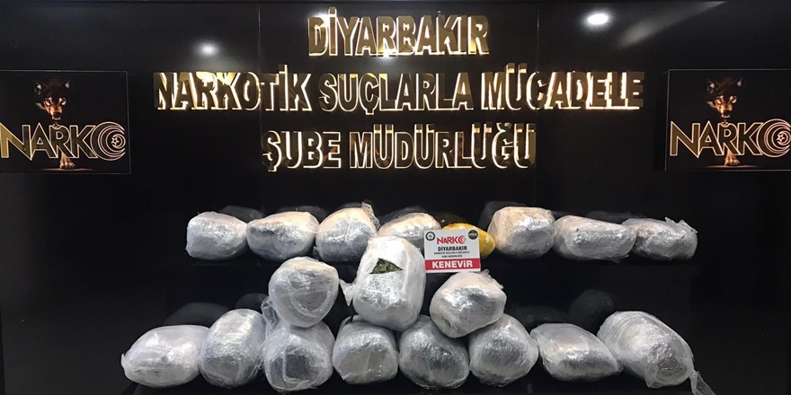 Diyarbakır’da 114 kilo esrar ele geçirildi