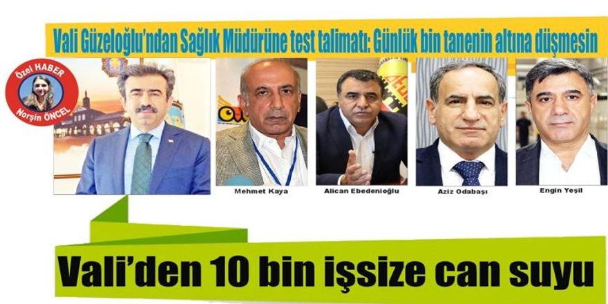 Diyarbakır Valisi’nden 10 bin işsize can suyu