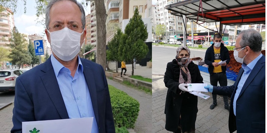Gelecek Partisi Diyarbakır’da 5 bin maske dağıttı