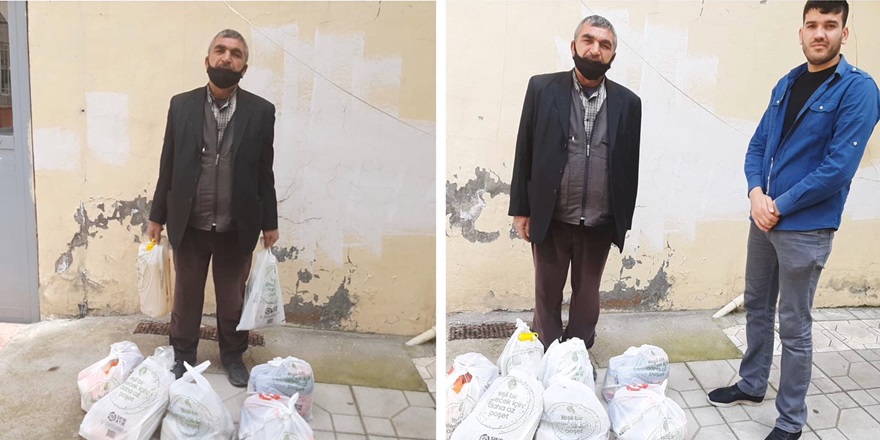 'Vatansız Ahmet'e gıda ve nakdi yardım ulaştırıldı