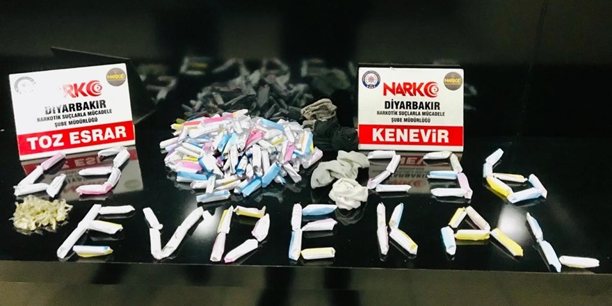 Diyarbakır’da 327 kilo esrar ele geçirildi