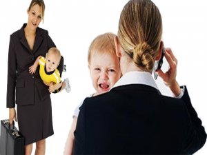 Çalışan anneye 4 koldan destek