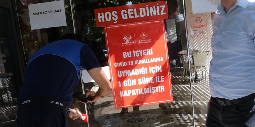 Diyarbakır'da Kovid-19 tedbirlerine uymayan 5 iş yerine kapatma