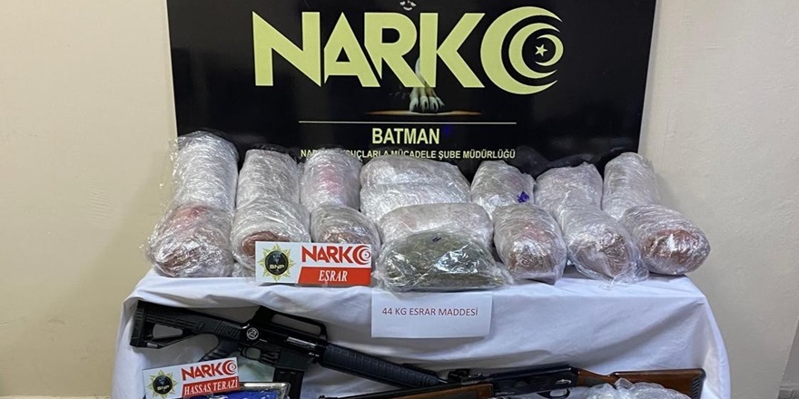 Batman'da 44 kilogram uyuşturucu ele geçirildi