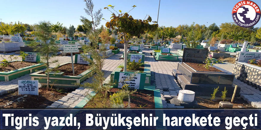 Diyarbakır’daki mezarlıklar çamurdan arındı