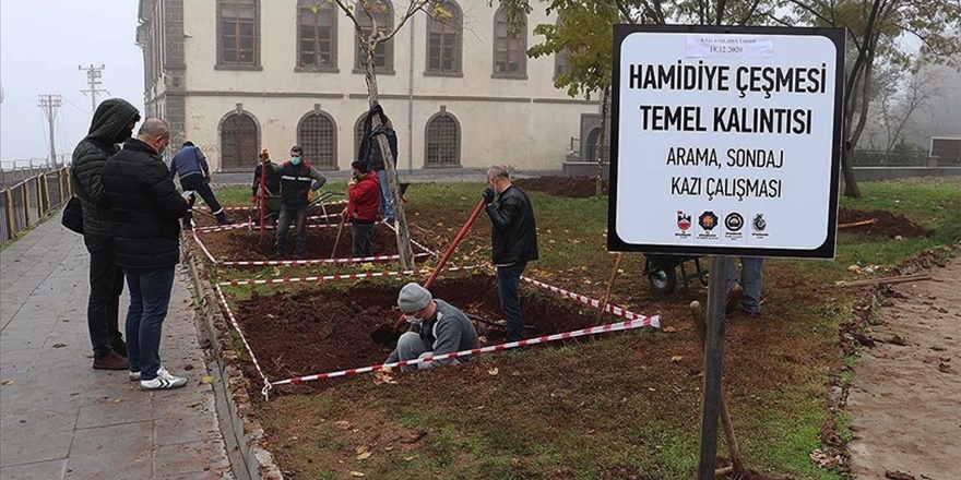 'Hamidiye Çeşmesi'nin kalıntılarına ulaşmak için Diyarbakır'da kazı yapılıyor