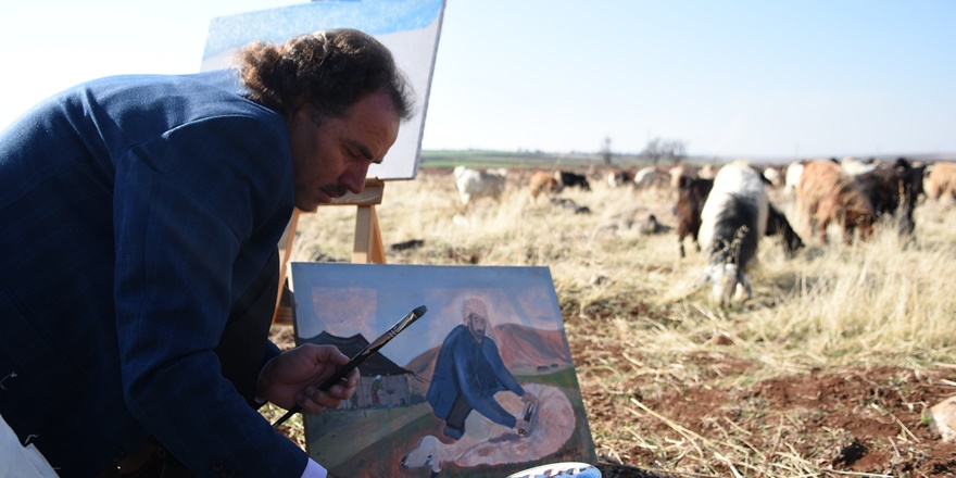 Siverekli 'Picasso Bekir' usta ressamlara taş çıkartıyor