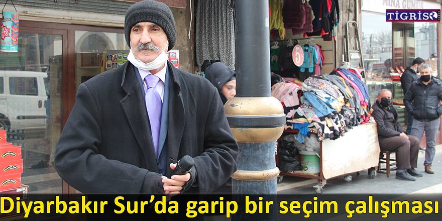 VİDEO - Diyarbakır Sur'da garip bir seçim çalışması