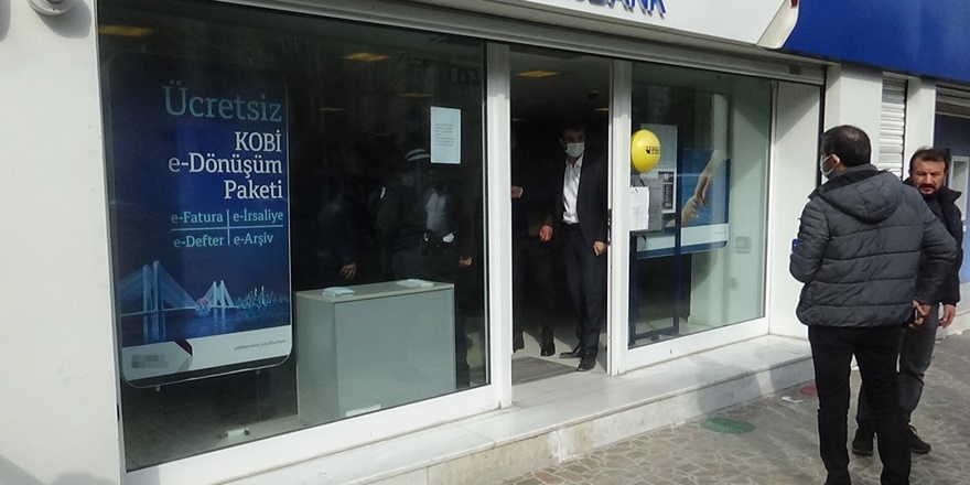 Diyarbakır’da bir bankada soygun girişimi