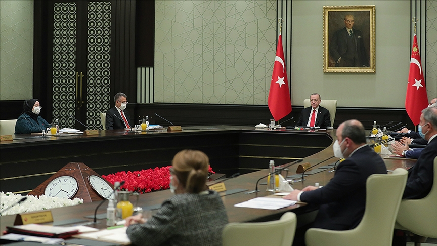 Kabine toplantısı sona erdi, Erdoğan açıklama yapıyor