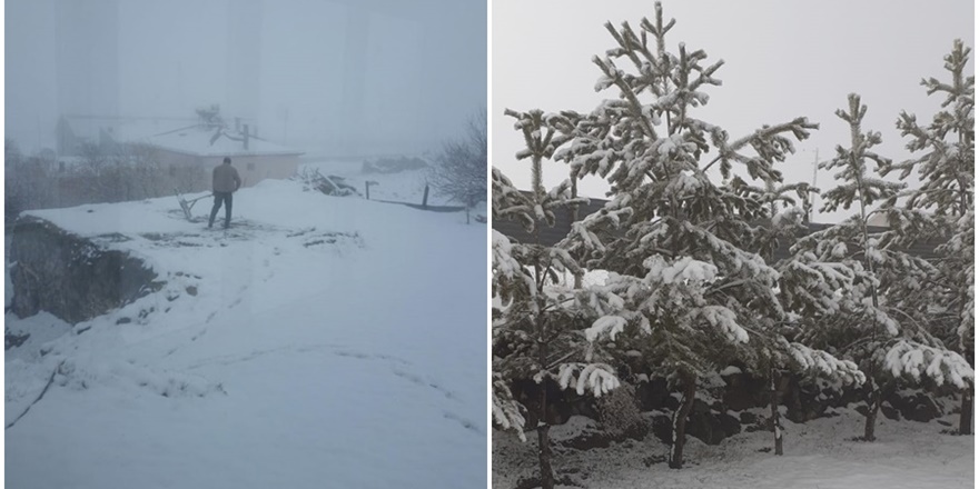 Sivas’a nisanda kar yağdı
