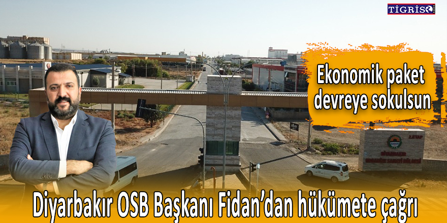 Diyarbakır OSB Başkanı Fidan’dan hükümete çağrı: Ekonomik paket devreye sokulsun