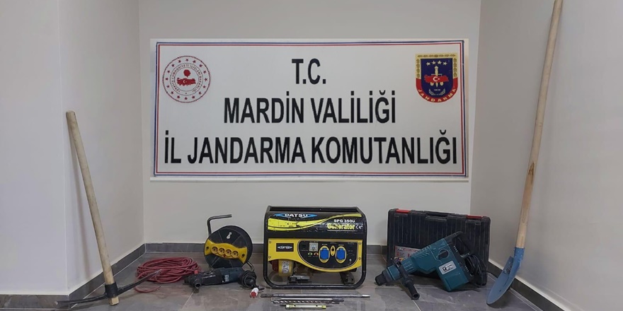 Mardin'de kaçak kazı
