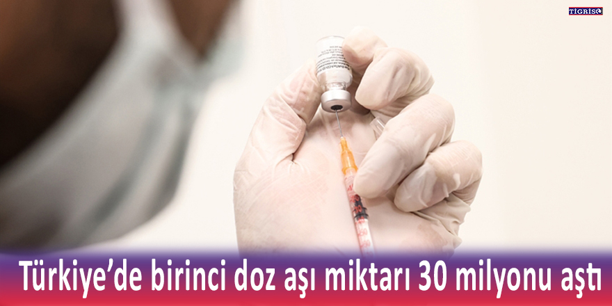 Türkiye’de birinci doz aşı miktarı 30 milyonu aştı