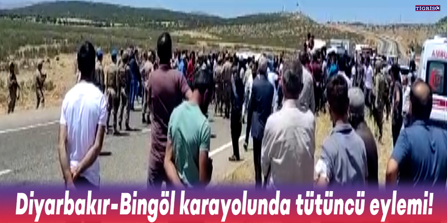 Diyarbakır-Bingöl karayolunda tütüncü eylemi!