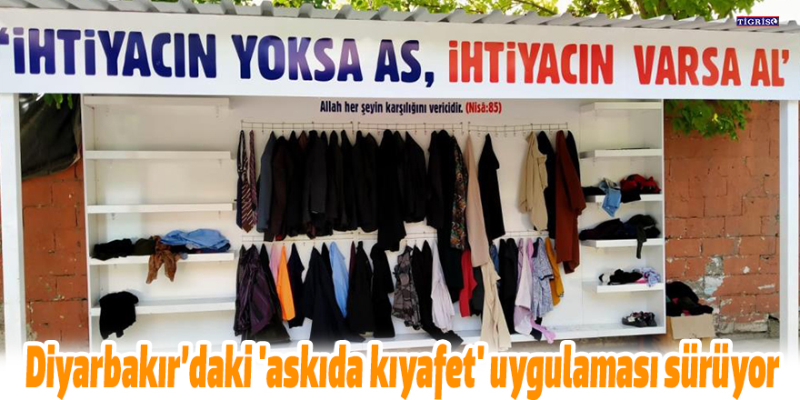 Diyarbakır’daki 'askıda kıyafet' uygulaması sürüyor