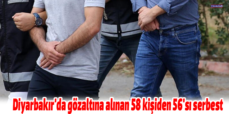 Diyarbakır'da gözaltına alınan 58 kişiden 56'sı serbest