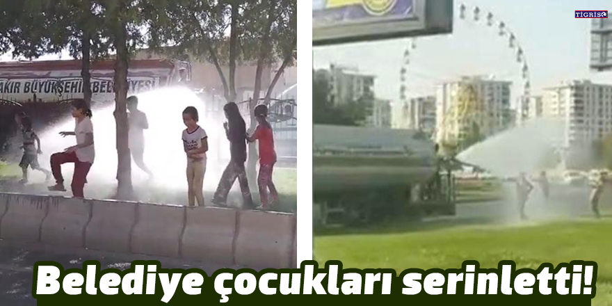 Belediye çocukları serinletti!