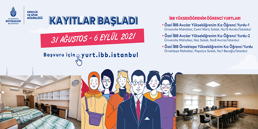 İBB yurtlarına başvurular başladı