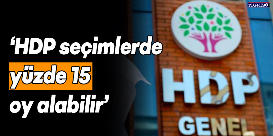 ‘HDP seçimlerde yüzde 15 oy alabilir’