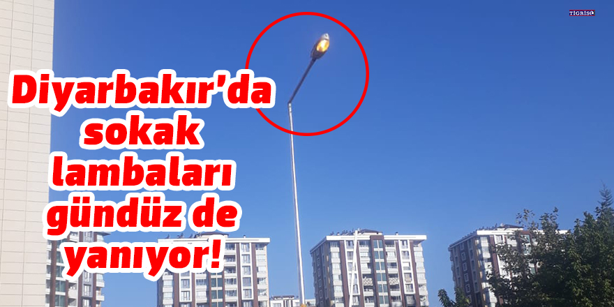 Diyarbakır’da sokak lambaları gündüz de yanıyor!