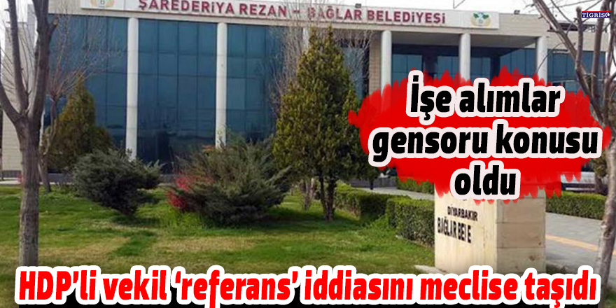 HDP’li vekil 'referans' iddiasını meclise taşıdı