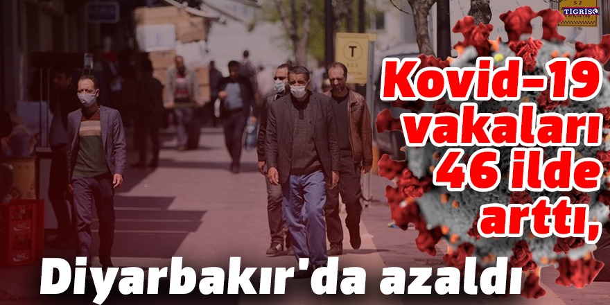 Kovid-19 vakaları 46 ilde arttı, Diyarbakır'da azaldı