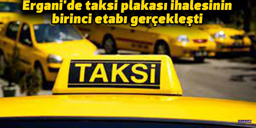 Ergani'de taksi plakası ihalesinin ilk etabı gerçekleşti