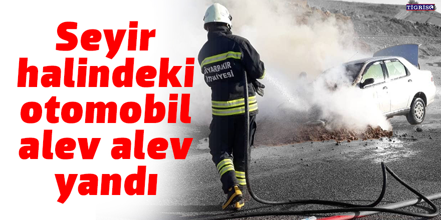 Seyir halindeki otomobil alev alev yandı