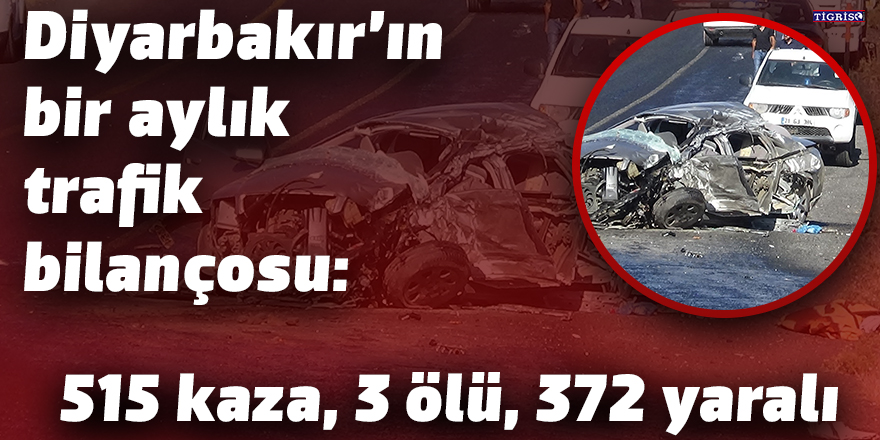 Diyarbakır’ın bir aylık trafik bilançosu