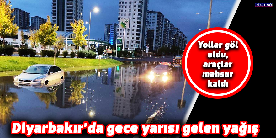 Diyarbakır’da gece yarısı gelen yağış