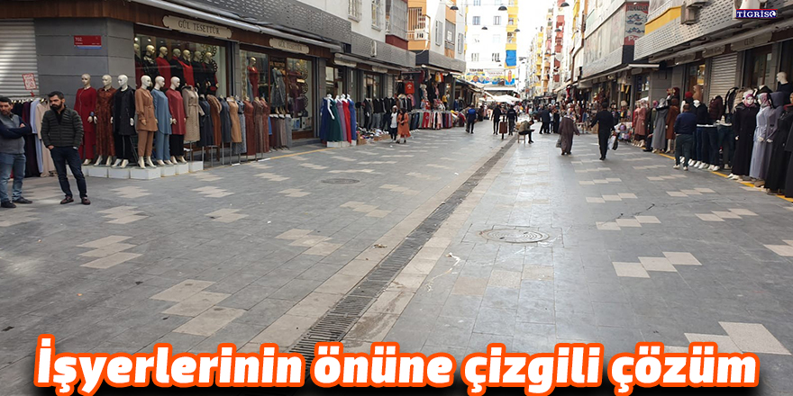 İşyerlerinin önüne çizgili çözüm