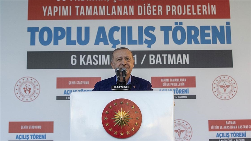 Erdoğan Batman’da konuştu: Kürt kardeşlerimizi ihmal etmedik