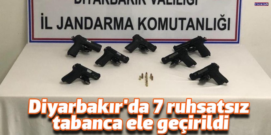 Diyarbakır'da 7 ruhsatsız tabanca ele geçirildi
