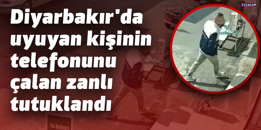 Diyarbakır'da uyuyan kişinin telefonunu çalan zanlı tutuklandı