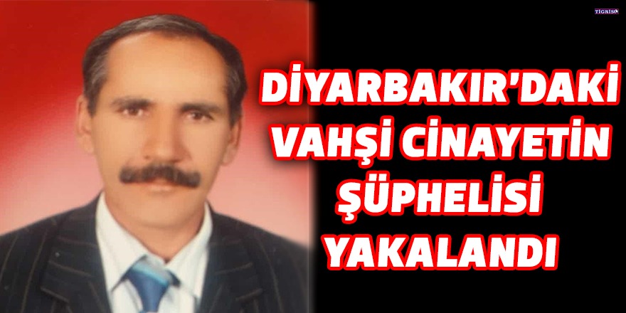 Diyarbakır’daki vahşi cinayetin şüphelisi yakalandı