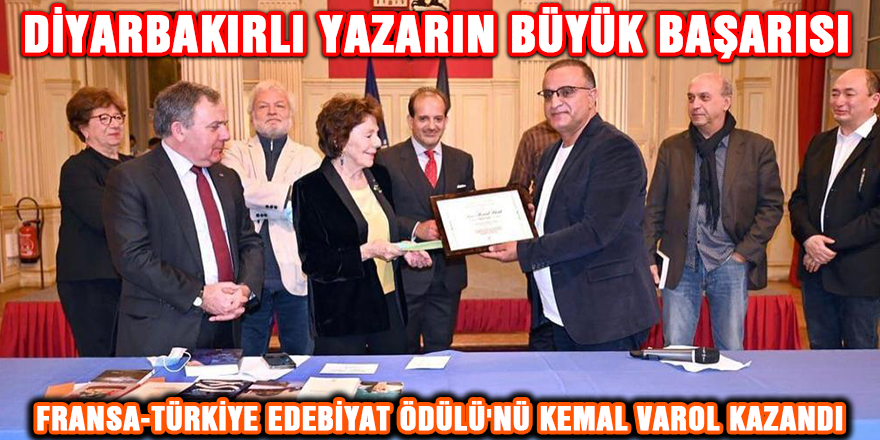 Fransa-Türkiye Edebiyat Ödülü'nü Kemal Varol kazandı