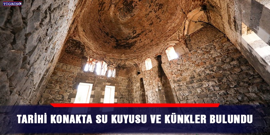 Tarihi konakta su kuyusu ve künkler bulundu