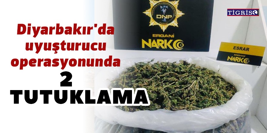 Diyarbakır'da uyuşturucu operasyonunda 2 tutuklama