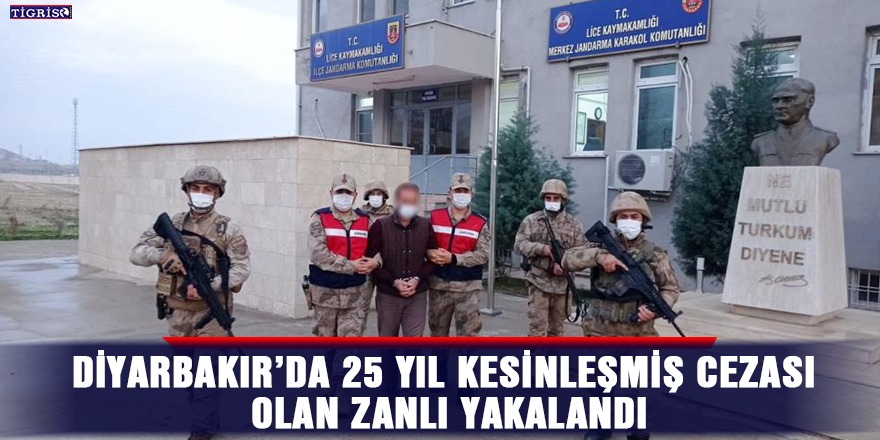 Diyarbakır’da 25 yıl kesinleşmiş cezası olan zanlı yakalandı