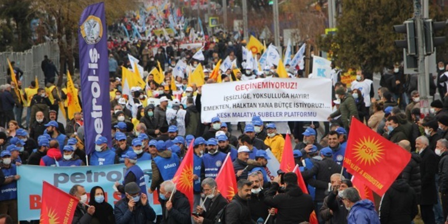 "Geçinemiyoruz" diyen emekçilerden Diyarbakır’da miting