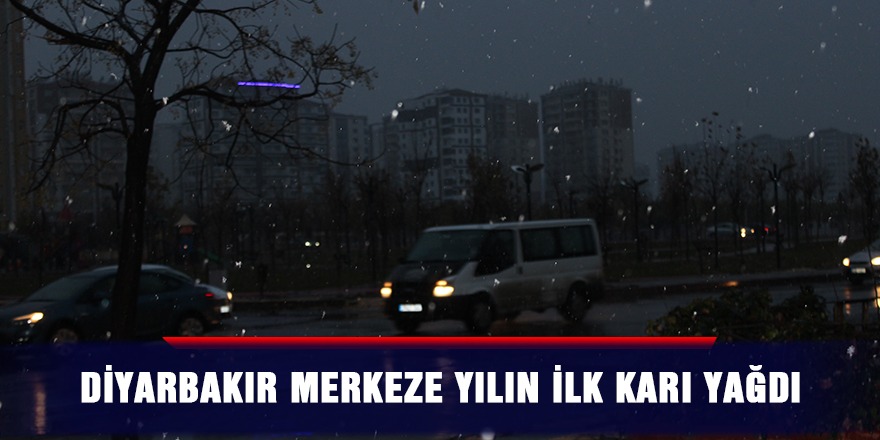 VİDEO - Diyarbakır merkeze yılın ilk karı yağdı