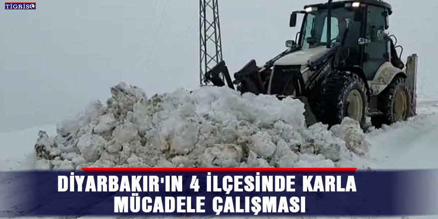 Diyarbakır'ın 4 ilçesinde karla mücadele çalışması