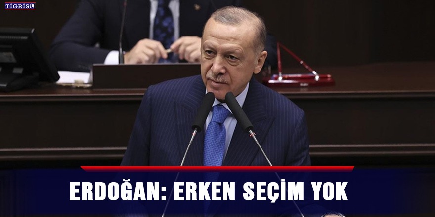 Erdoğan: Erken seçim yok