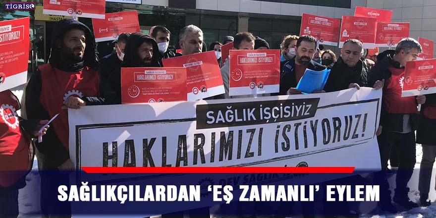 Sağlıkçılardan 'eş zamanlı' eylem