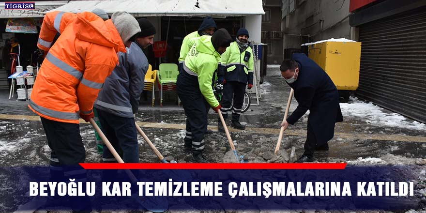 Beyoğlu kar temizleme çalışmalarına katıldı