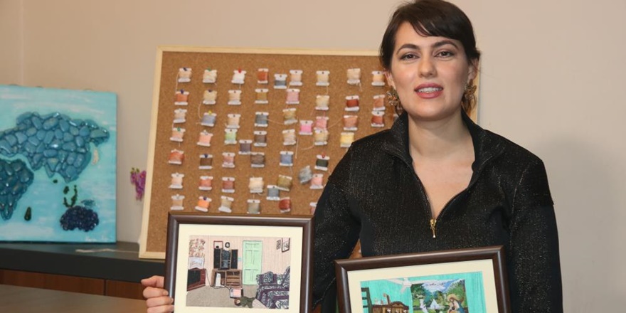 Azınlık olan 'nakış' sanatıyla motifler işleniyor