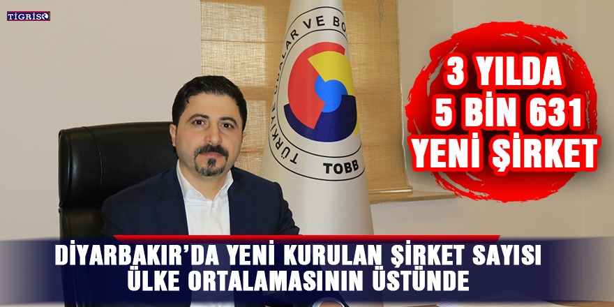 Diyarbakır’da yeni kurulan şirket sayısı ülke ortalamasının üstünde