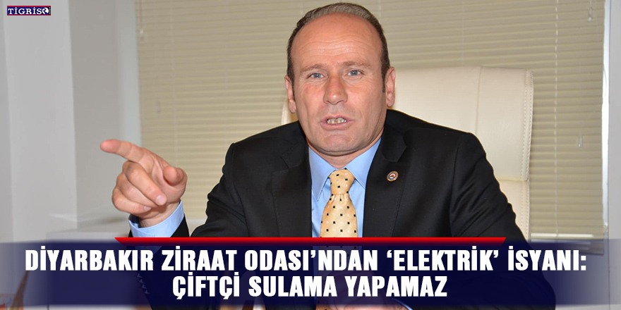 Diyarbakır Ziraat Odası’ndan ‘elektrik’ isyanı: Çiftçi sulama yapamaz